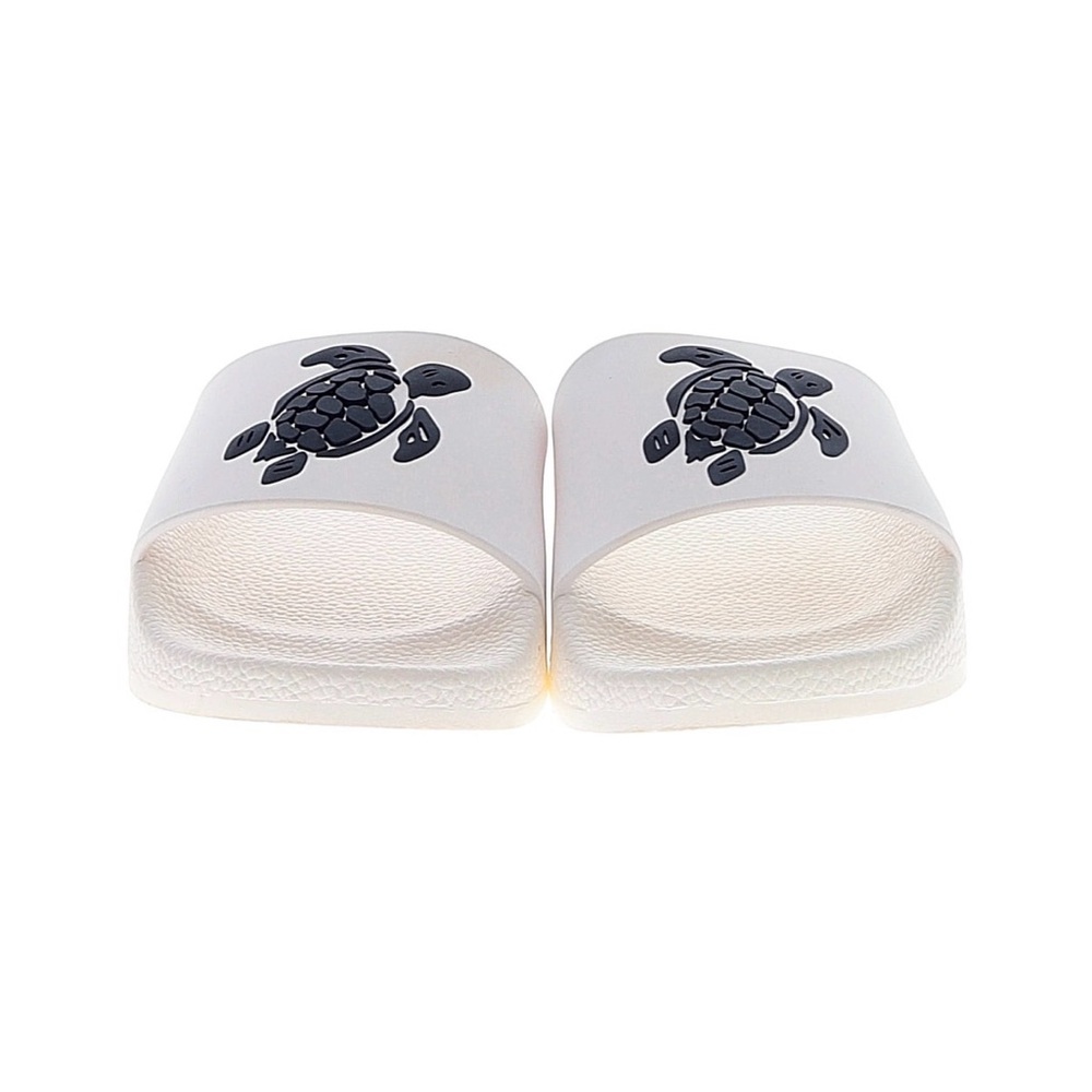 Vilebrequin Slide Sandals with Blue Turtle Logo